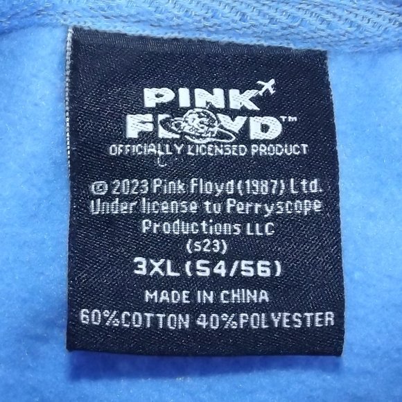 PINK FLOYD Wish You Were Here Hoodie, 3XL, LIGHT BLUE Pullover Sweatshirt - Picture 12 of 13
